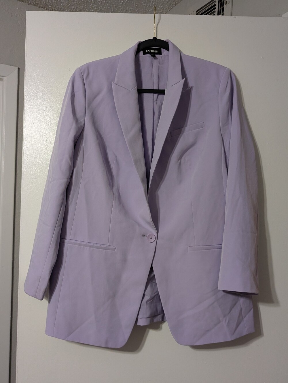 Express Light Lavender Single-Button Blazer
